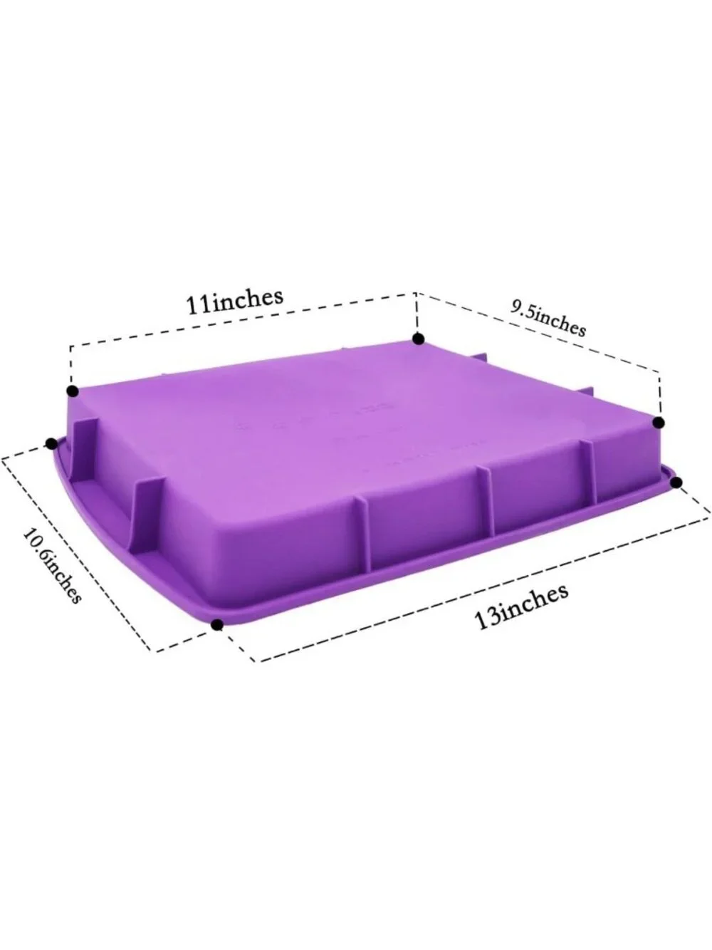 Purple Silicone Baking Pan Set - 11x9.5 Inch, Durable, Easy Cleanup, Oven